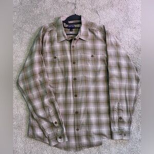 Patagonia Green and Brown Plaid Shirt